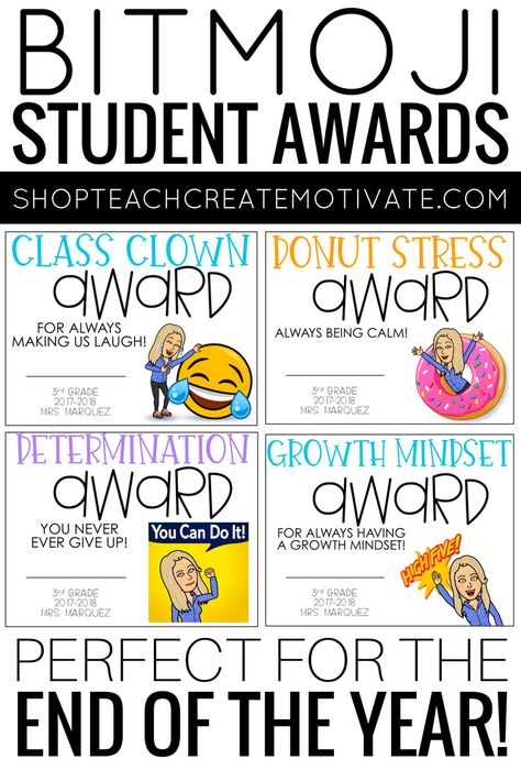 Bitmoji Classroom, Classroom Awards, 5th Grade Classroom, 4th Grade Classroom, Student Awards, Teaching Practices, Classroom Behavior, End Of School Year, New Classroom