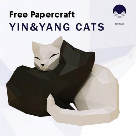 Papercraft Templates Printables, Origami Templates, 3d Templates, Papercraft Download, Cat Template, Diy Spring Crafts, Free Printable Crafts, Paper Box Template, 3d Paper Art