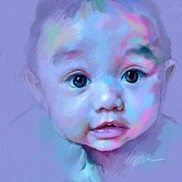 BAYANI E. DE LEON – Mastering the digital art medium Art Lips, Art Mediums, Soft Pastel Art, Pastel Portraits, Baby Painting, Art Medium, Baby Portraits, Portrait Sketches, Baby Art