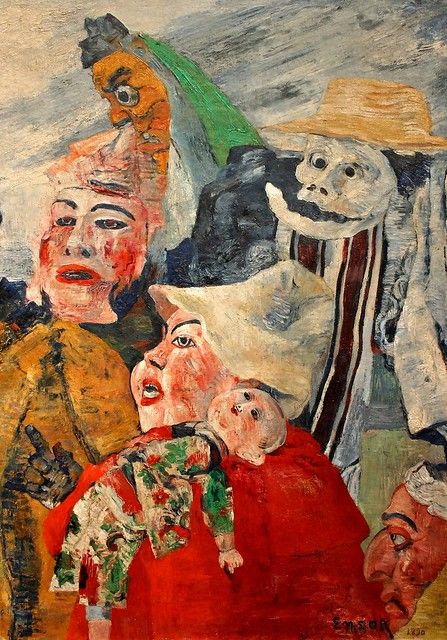 James Ensor. Intrigue. 1890. detail | arthistory390 | Flickr James Ensor Painting, 1800s Paintings, James Ensor, Clown Paintings, Hand Puppets, Art History, Illustration Art, Art Painting, Art Inspiration