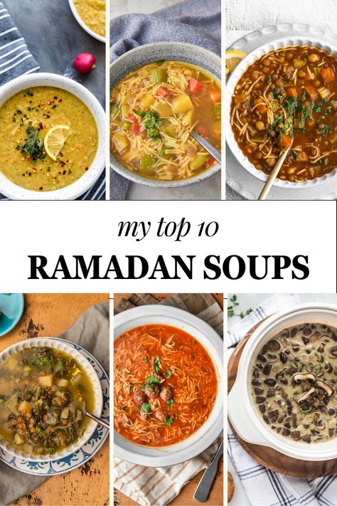 Soups for Ramadan - Every Little Crumb Ramadan Soup Recipes, Food For Ramadan, Ramadan Soup, Ramadan Meals, Easy Ramadan Recipes, Middle Eastern Lentil Soup, Pumpkin Curry Soup, Vegetable Noodle Soup, Creamy Pumpkin Soup