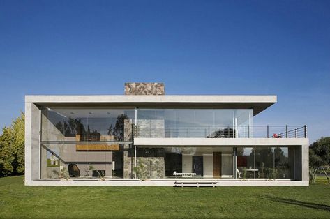 Pachuca Mexico, Concrete Houses, Modern Villa Design, Glass Walls, Modern Architecture House, Modern House Plans, House Architecture Design, Dream House Exterior, Villa Design