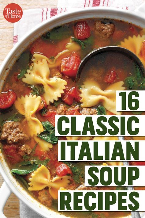 Italy Soup Recipes, Awesome Soup Recipes, Italian Pasta Soup Recipes, Fresh Italian Recipes, Italian Beef Soup Recipes, Italian Pasta Soup, Italian Soups And Stews, Soup When Sick, Italy Soup