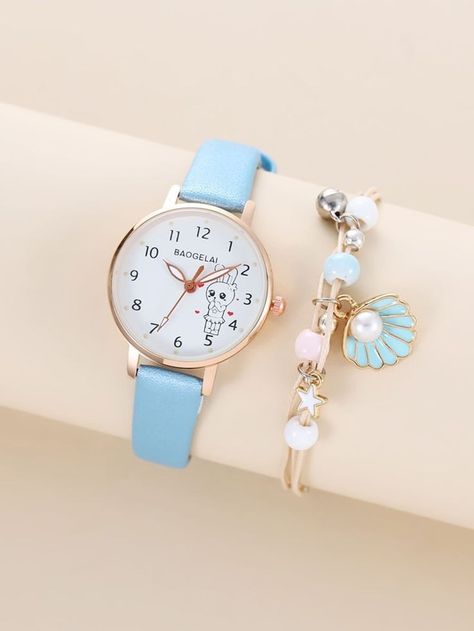 Girls Watch Design, Stylish Watches For Girls, Pretty Watches, Trendy Watches, Fancy Watches, Cute Watches, Watch Set, Bracelet Watches Women, Fancy Jewellery Designs