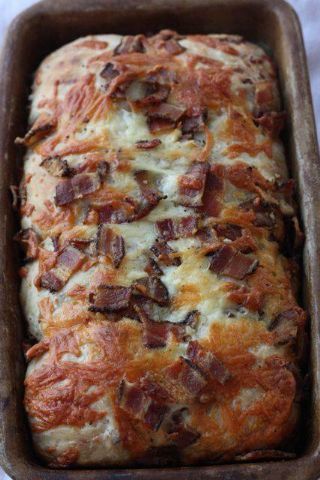 Bacon Cheddar Bread, Cheddar Bread Recipe, Cheddar Bread, A Loaf Of Bread, Best Bacon, Savory Bread, Cloud Bread, Bread Pudding Recipe, Loaf Of Bread