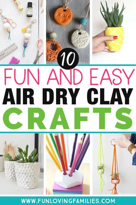 Diy Air Dry Clay Projects, Dry Clay Crafts, Air Dry Clay Crafts, Dry Clay Ideas, Air Dry Clay Ideas, Clay Projects For Kids, Clay Crafts For Kids, Homemade Clay, Kids Clay