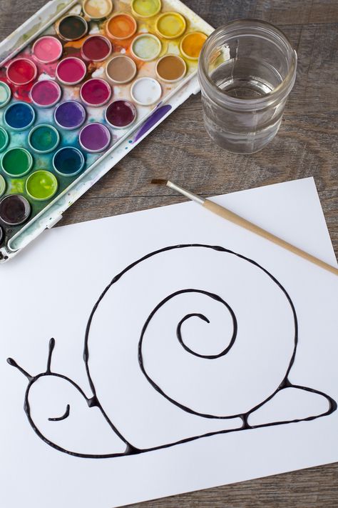 Snail Template Free Printable, Snail Artwork For Kids, Snail Craft Preschool, Snail Template, Ocean Crafts Preschool, Preschool Insects, Kindergarden Art, Critter Crafts, Paint Template