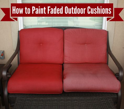 Refreshed Patio Table | Denise Designed Patio Furniture Cushions, Patio Cushions, Redo Furniture, Patio Table, How To Paint, Outdoor Fabric, Outdoor Cushions, Diy Outdoor, Patio Decor