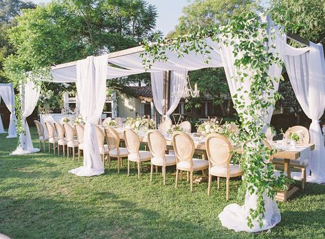 Wedding Canopy Outdoor, Open Air Wedding, Wedding Setup, Denim Party, Garden Reception, Garden Theme Wedding, Wedding Canopy, Garden Wedding Reception, Santa Fe Wedding