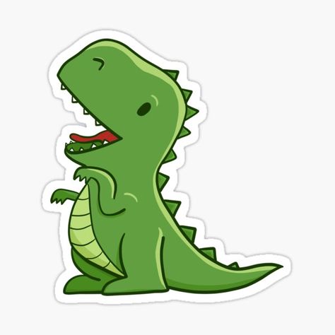 "Little T-Rex" Sticker by Fellball | Redbubble Ninjago Sticker, T Rex Cartoon, Cute T Rex, Stickers Cool, Dinosaur Stickers, Boys Sticker, Photo Stickers, Cartoon Dinosaur, Dinosaur Art