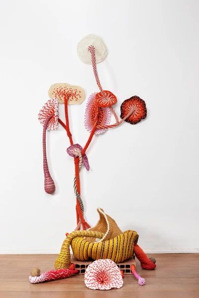 Trans, 2013 | Victoria Miro Maria Nepomuceno, Crochet Sculpture, Textile Sculpture, Contemporary Textiles, Sculpture Installation, Contemporary Ceramics, Contemporary Art Gallery, Art Textile, Soft Sculpture