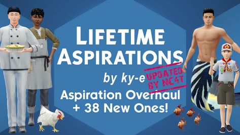 Updated: Lifetime Aspirations by ky-e | NeedCoffee4That on Patreon Sims 4 Traits, Sims 4 Cas Mods, Fitness Career, Sims 4 Cc Shoes, Wellness Activities, Sims 4 Cc Skin, Sims 4 Gameplay, Sims 4 Cc Packs, Best Sims