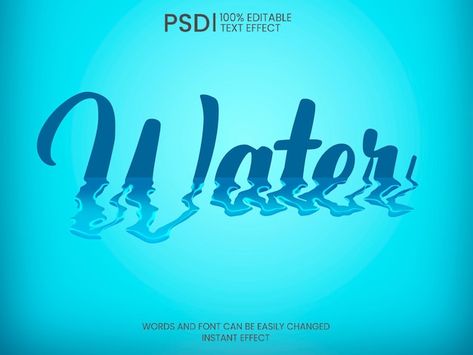 Water Lettering Fonts, Water Font Design, Water Fonts Alphabet, Water Typography Design, Text Design Ideas, Water Poster Design, Water Lettering, Water Typography, Water Letters