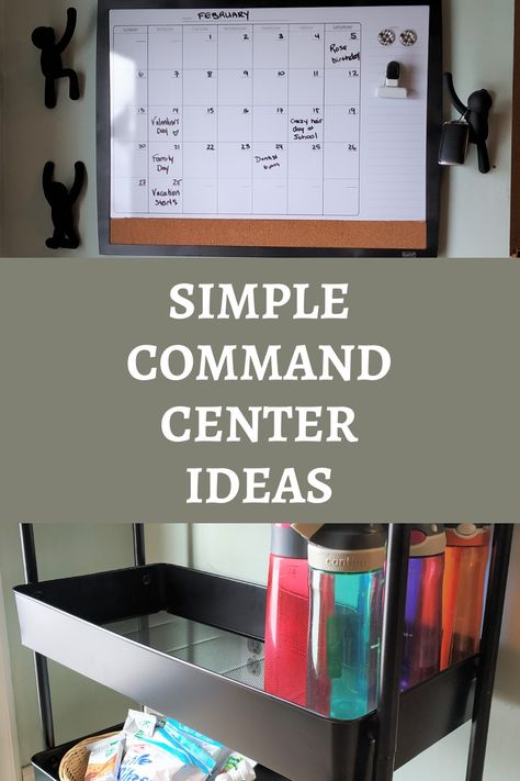 If you don’t have much space in your house or apartment for a designated area for your daily schedules, keys, masks, papers, then here are some command center ideas that are easy to DIY and don’t take up much space. Teacher Command Center Classroom, Home Command Center Ideas Small Spaces, Diy Command Center Ideas, Command Center Corner, Digital Family Command Center, Small Command Center, Entryway Command Center, Bookbag Storage, Command Center Design