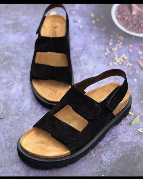 Start your day with a beautiful Birkenstock sandals. . It's comfy, durable and fit for any occasion . Price: #18,000 . Sizes 38-45 . # meenahteebrand Best Sandals For Men, Handmade Footwear, Mens Sandals Fashion, Leather Slippers For Men, Birkenstock Men, Business Shoes, Birkenstock Sandals, February 19, Leather Slippers