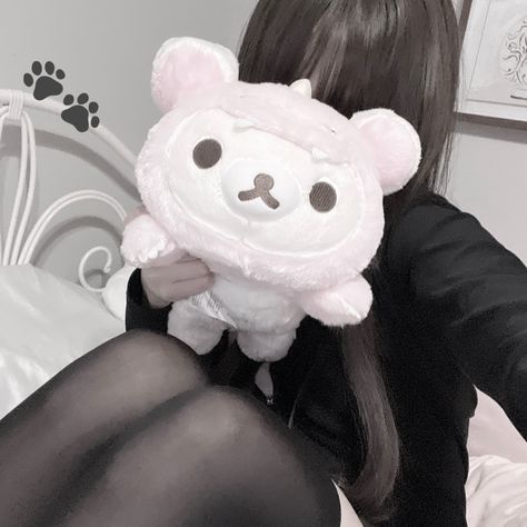 Doll Aesthetic Pfp, Korilakkuma Aesthetic, Korilakkuma Pfp, Cute Kawaii Pfp, Rilakkuma Icon, Soft Kawaii Aesthetic, Twt Pfp, Cutie Aesthetic, Irl Pfps