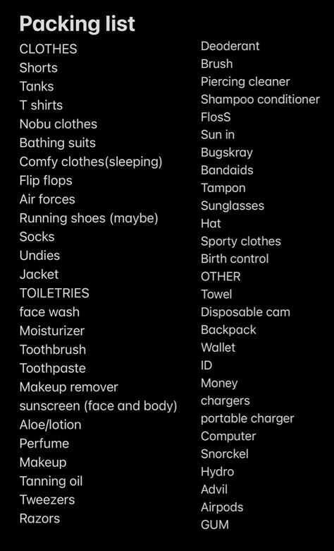 In depth packing list for a tropical location #travel #traveltips #tropical #packingtips #list #vacation Tropical Trip Packing List, What To Pack For Brazil, Things To Bring To Hawaii Packing Lists, What To Pack For Tropical Vacation, Tropical Holiday Packing List, Packing For Tropical Vacation, Tropical Packing List, Jamaica Packing List, California Packing List