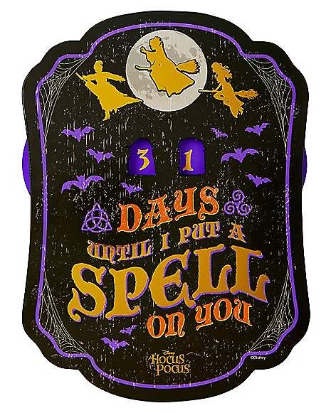 Halloween Countdown Sign, Hocus Pocus Halloween Costumes, Hocus Pocus Sign, Hocus Pocus Halloween Decor, Disney Baby Costumes, Hocus Pocus Disney, Countdown Sign, Spider Web Decoration, Hocus Pocus Halloween