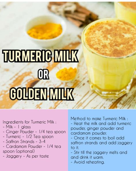 Immunity Booster For Kids, Turmeric Milk Recipe, Natural Immune Boosters, Turmeric Milk, Cold Cough, Golden Milk, Cardamom Powder, Immunity Booster, Rainy Season