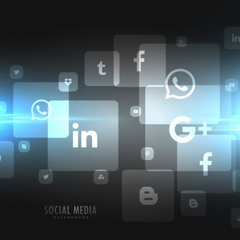 Dark background of social media icons Fr... | Free Vector #Freepik #freevector #background #technology #facebook #social-media Business Pics Social Media, Social Media Services Design, Dark Social Media Design, Social Media Background Design, Social Media Black And White, Social Media Wallpaper, Dark App Icons, Social Media Background, Social Media Icons Vector