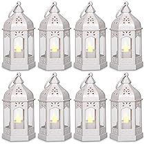 Led Candles Wedding, Halloween Wedding Decorations, Light Up Pictures, Hanging Candle Lanterns, White Lantern, Lantern Hanging, Mini Lanterns, White Lanterns, Small Lanterns