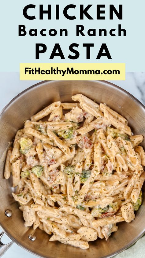 Macro Friendly Rice Recipes, Healthy High Protein Pasta Dishes, Easy Lean Protein Meals, High Carb Pasta Recipes, Healthy Protein Snacks Fitness, Chicken And Rice Protein Meals, Chicken Bacon Ranch Meal Prep, Macro Friendly Chicken Pasta, High Protein Meals With Rotisserie Chicken