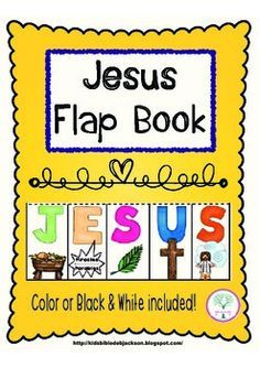 Jesus Flap Book Freebie Religion Activities, The Life Of Jesus, Sunday School Kids, Bible School Crafts, Sunday School Activities, Childrens Bible, Bible Activities, Bible Lessons For Kids, Jesus Lives