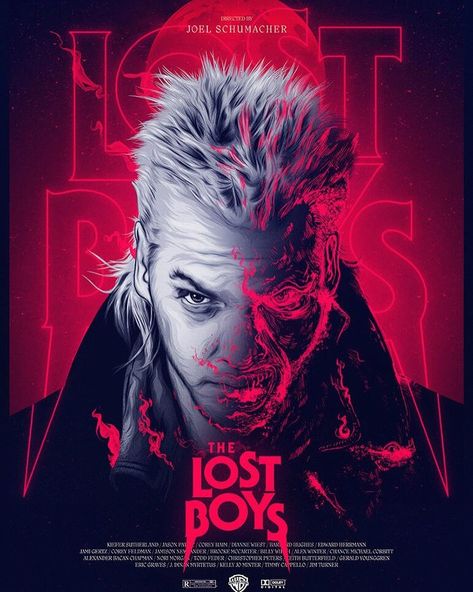 Alternative Horror Movie Posters, Posters Horror, Vampire Horror, Lost Boys Movie, Mondo Posters, Vintage Films, The Lost Boys 1987, Corey Feldman, Design Flyers