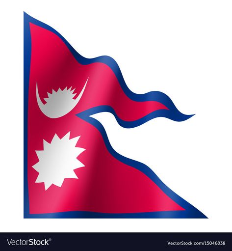 Nepal Flag Tattoo, Nepali Flag, Flag Of Nepal, Nepal Flag, Alphabet Design Projects, Country Colors, Flag Drawing, Colors Illustration, Patriotic Symbols