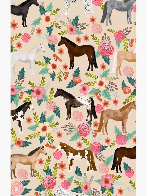 "Horses floral horse breeds farm animal pets " Case Horses Farm, Horse Fabric, Cowboy Horse, Fabric Swatch, Baby Soft Toys, Recycled Canvas, Purple Fabric, Organic Cotton Knit Fabric, Arte Animal