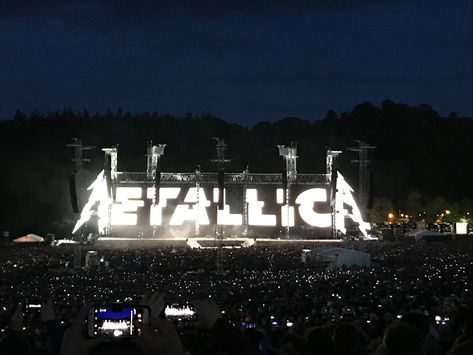 Metallica concert, Slane Castle, Ireland. 08 June 2019.  (Support acts: Bokassa, Stiff Little Fingers and Ghost.) I was there! Metallica Concert Aesthetic, Rock Concerts, Metal Concert, Rock Concert Aesthetic, Metallica Live, Metallica Concert, Rock Aesthetic, Robert Trujillo, Finnick Odair