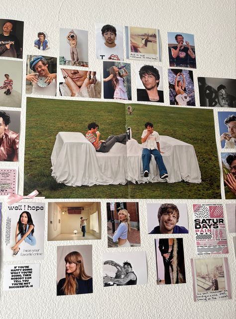 fangirl room decor inspo #taylorswift #harrystyles #oliviarodrigo Fangirl Bedroom Ideas, Fangirl Room Ideas, Fangirl Bedroom Aesthetic, Fangirl Room Aesthetic, Fan Girl Room, Fangirl Bedroom, Fangirl Room, Small Room Inspo, One Direction Room