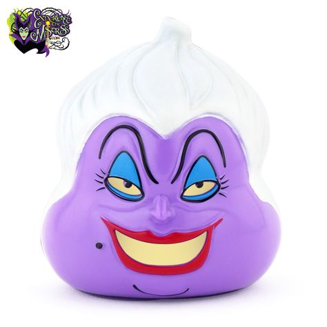 Ursula mini light-up pumpkin Halloween decoration, inspired by her appearance in Walt Disney’s The Little Mermaid animated film (1989), featuring a molded hollow purple plastic head with imprinted details and hand-painted accents. Illuminates with LEDs powered by AG13 batteries (included). Ursula Pumpkin, Maleficent Disney Villains, Hollow Purple, Maleficent Disney, Halloween Diy Outdoor, Light Up Pumpkins, Flotsam And Jetsam, Disney Pop, Pumpkin Halloween Decorations