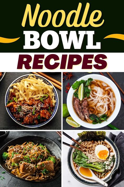 Roman Bowl Recipes, Easy Asian Bowl Recipes, Easy Noodle Bowl Recipes, Chinese Noodle Bowl Recipes, Thai Noodle Bowl Recipes, Noodle Bowls Asian, Rice Noodle Bowl Recipes, Pho Bowl Recipes, Asian Noodle Bowl Recipes