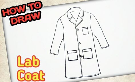 How to draw a Lab Coat Step by Step Lab Coat Drawing, Coat Drawing, Drawing Instructions, White Pencil, Drawing For Beginners, Step Drawing, Guided Drawing, Step By Step Drawing, Learn To Draw