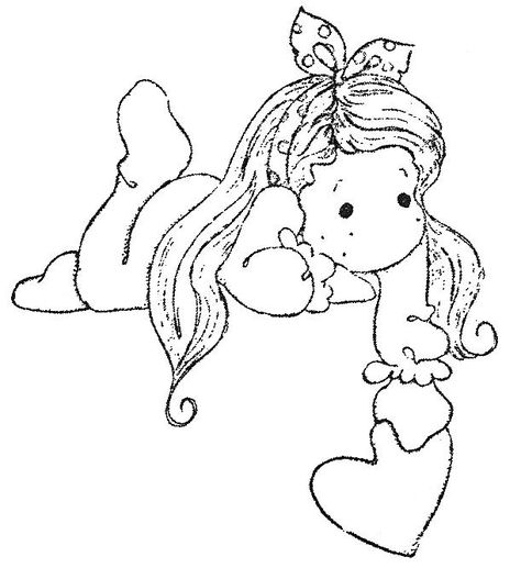 With Love 2013 - Tilda With Dot Bow. Tampons Magnolia, Baby Coloring Pages, Mo Manning, Magnolia Stamps, Book Markers, Digi Stamp, Art Impressions, Stencil Template, Digi Stamps