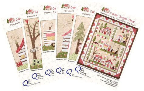 BRAND NEW! Sew Merry Log Cabin Pattern, Sugar Bears, Bear Quilts, Maywood Studios, Quilting Room, Quilted Gifts, Fabric Kit, Accessories Packing, Applique Pattern