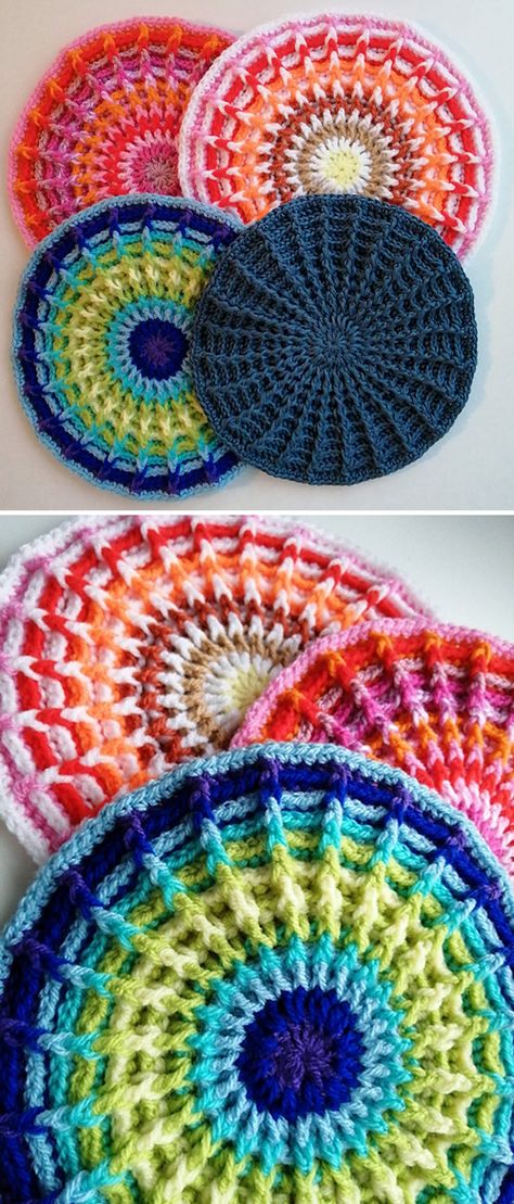 Trivet Hot Pad - Free Pattern Vintage Crochet Hot Pad Patterns, Crochet Heat Pad, Free Crochet Trivet Patterns, Crochet Trivet Free Pattern Hot Pads, Crochet Trivet, Crochet Hot Pads, Crochet Dishcloth, Crochet Dishcloths, Crochet Items