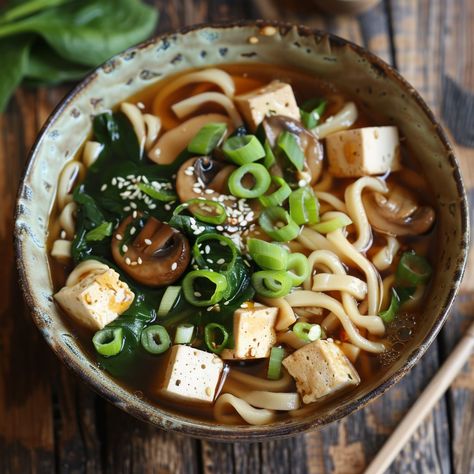 Learn how to make delicious and comforting Miso Nikomi Udon, a Japanese noodle dish made with miso broth and udon noodles. Perfect for cozy nights! Miso Mushroom Udon, Tofu Udon, Miso Udon, Japanese Noodle Dish, Udon Recipe, Udon Noodle Soup, Miso Broth, Red Miso, Noodle Dish