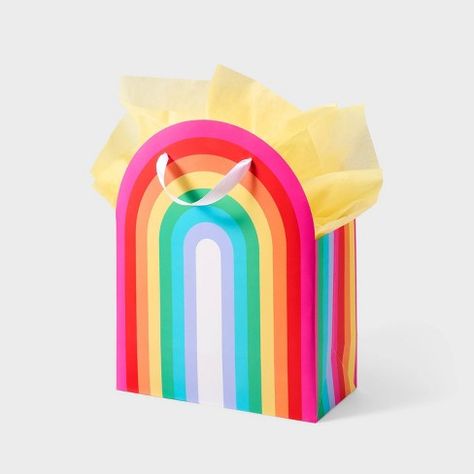 Large Teen Girl Gift Bag Rainbow with 6ct Tissues - Spritz™ Daycare Teacher Birthday Gift, Diy Birthday Favors, Rainbow Packaging, Rainbow Branding, Gift Bag Birthday, Baby Shower Gift Bags, Decorated Gift Bags, Teacher Birthday Gifts, Shark Gifts