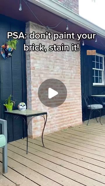 Transformations Before/After on Instagram: "Stain it, don’t pain it. Do you prefer stained bricks more than painted ones? @melissahiking TikTok" Stained Brick, Winter House, May 31, Home Projects, Stain, On Instagram, Instagram