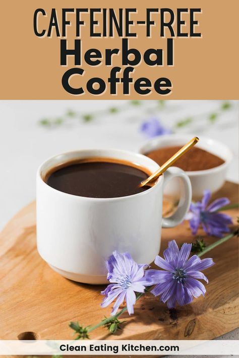 Herbal Coffee is a caffeine-free coffee alternative that is made from herbs. It supports the liver and is also appropriate for the autoimmune protocol. Find the best herbal coffee recipe you can make at home. Herbal Coffee Recipe, Inflammatory Drinks, Nutritarian Diet, Herbal Coffee, Veggie Juice, Coffee Substitute, Coffee Alternative, Eating Breakfast, Clean Eating Breakfast