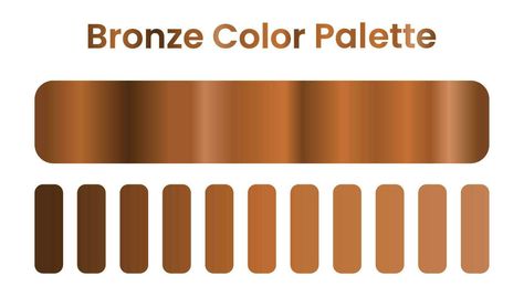 bronze color palette. gradient bronze color Gold Silver Bronze Color Palette, Metal Color Palette, Bronze Color Palette, Bronze Palette, Gold Color Palettes, Disney Colors, Styling Ideas, Color Free, Color Pallets