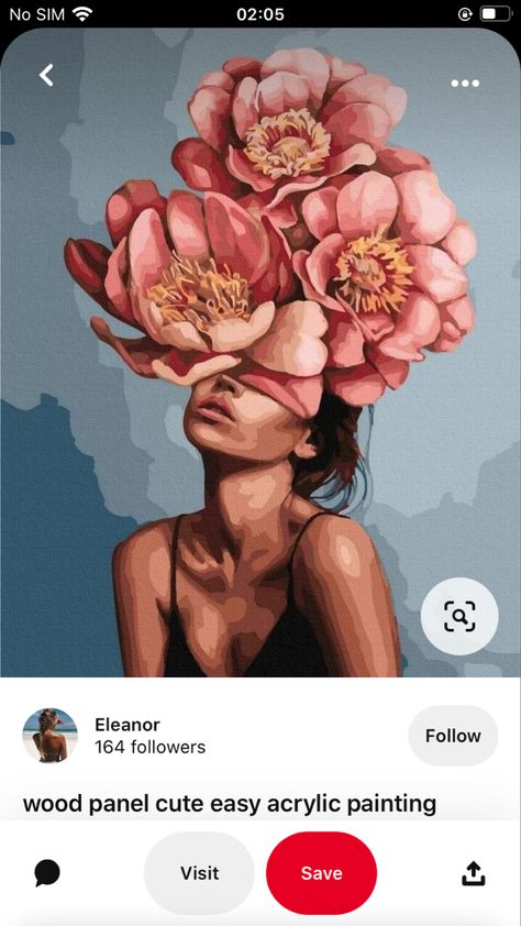 Woman With Flowers, Art Painting Gallery, Abstract Portrait, Beginner Painting, Flower Art Painting, Art And Illustration, Contemporary Modern Art, Painting Art Projects, Girly Art