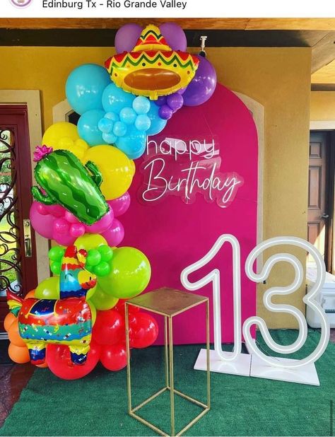 Fiesta Balloon Backdrop, Mexican Party Backdrop, Mexican Fiesta Birthday Party, Mexican Theme Party Decorations, Mexico Party, Fiesta Birthday Invitations, Fiesta Table, Mexican Baby Shower, Mexican Birthday Parties