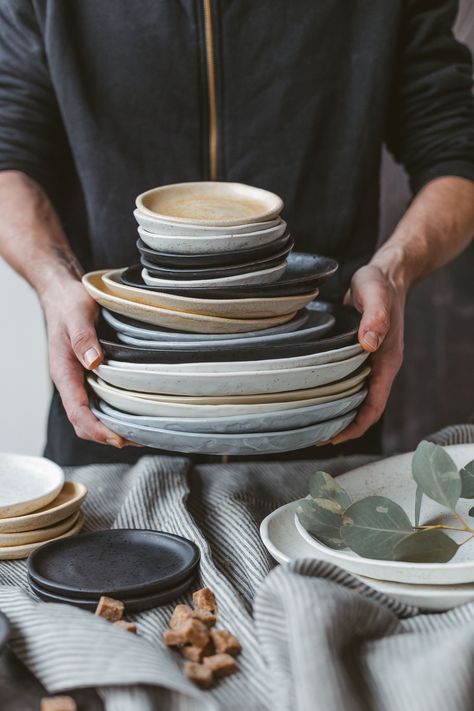 Handmade pottery tableware Handmade ceramic dishes Handmade ceramic plates Slow Living Home, Tableware Photography, Dinnerware Sets Rustic, Handmade Ceramic Plates, Pottery Tableware, Rustic Dinnerware, Handmade Ceramics Plates, Dining Ware, Ceramic Dinnerware Set