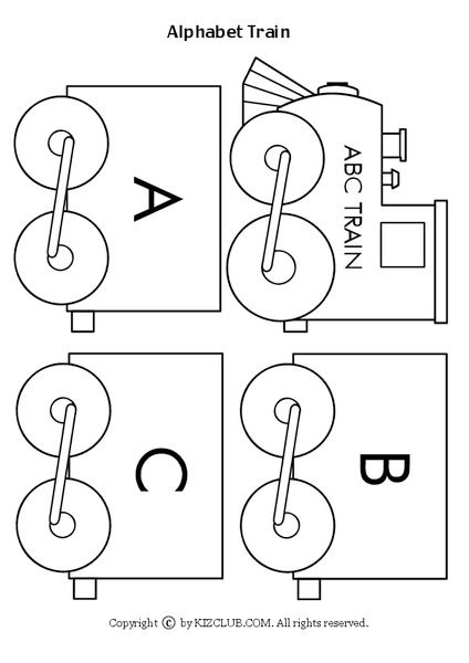 Alphabet Train Printables & Template for Pre-K - 1st Grade | Lesson Planet Train Alphabet Printable, Train Patterns Template, Alphabet Train Printable Free, Train Engine Template Free Printable, Printable Train Template, Train Crafts For Toddlers, Train Template Free Printable, Alphabet Train Printable, Train Craft