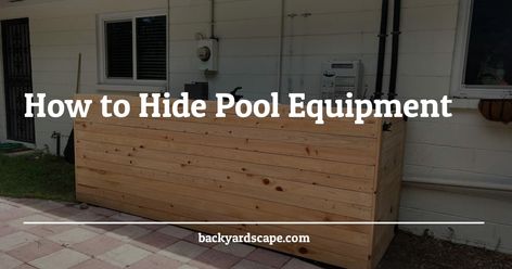 Hide Above Ground Pool Pump Ideas, How To Hide A Pool Pump, Hidden Pool Pump, Hide Pool Equipment Ideas, How To Hide Pool Filter And Pump, Hide Pool Equipment, Stock Tank Pool Pump Install, Hidden Pool, Self Closing Hinges