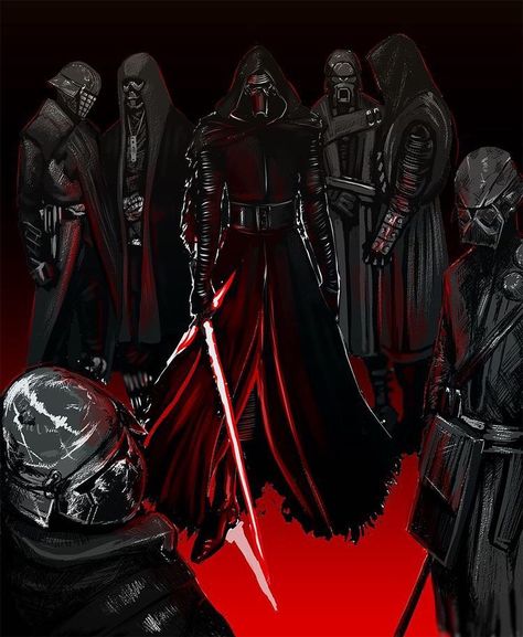 Darth Vader Kylo Ren, Seven Devils, Star Wars Villains, Star Wars Painting, Knights Of Ren, Star Wars Canon, Sith Empire, Dc Legends, Star Wars Sith