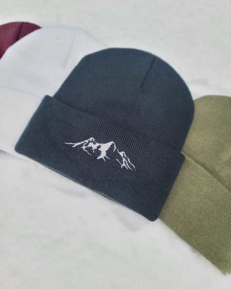 Custom Embroidered Beanies! Choose your beanie color and thread colors! Embroider Beanie Diy, Embroidered Beanie Diy, Carhart Beanie, Bach Gift, Embroidered Beanies, Embroidery Beanie, Cool Beanies, Clothes Embroidery Diy, Diy Embroidery Designs